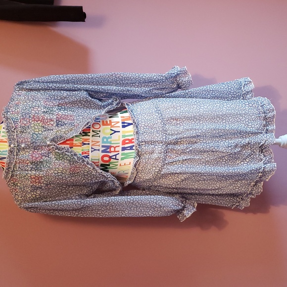 Flowy blue chiffon dress in XL - Picture 3 of 5